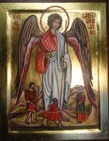 Nr.152.Święty Archanioł  Gabriel -wym.38-30-2,5cm